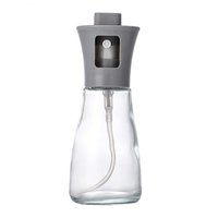 Pulverizator pentru Ulei, Flippy, Pulverizator din Sticla pentru Otet sau Alte Lichide, Simplu Reincarcabil, Multifunctionale, 17.3 x 5.6 cm, Capacitatea 170 ml, Gri