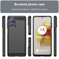 Husa de Protectie pentru Motorola Moto G13 / G23, Flippy, Protectie 360, din TPU cu element de Carbon, Anti Alunecare, 1.8 mm, Negru