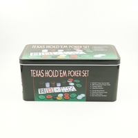 Set de Poker Complex cu 200 de jetoane Flippy, Include 2 seturi de carti, Texas Hold`em set, portabil, cutie depozitare