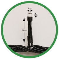 Instalatie de Craciun, Premium Flippy®, Tip Liniara, 21 m, 300 LED-uri, Interconectabila, Alb Cald