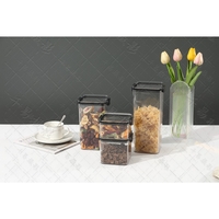 Recipient din Plastic, Flippy, pentru Alimente/Obiecte, Inchidere Ermetica, 10.2 x 24.2 cm, 1800 ml, Transparent