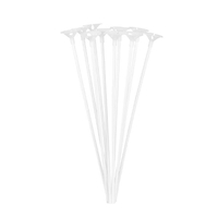 Set 10 Bete cu Rozete pentru Baloane, Flippy, Suporturi de plastic, Usor de instalat, Reutilizabil, Pentru aniversare, Nunta, Ziua de Nastere, Decor, 40 cm, Transparente