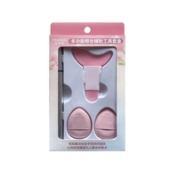 Kit de Aplicare Tus, Flippy, pentru Incepatori, Accesoriu Machiaj, 4 Produse, Tus Impermeabil, Negru, Cutie Roz