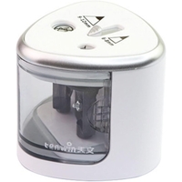 Ascutitoare Electrica cu 2 Gauri, Flippy, Gri, Baterii 4 x AA (neincluse), 7.5 x 7.5 x 7.5 cm, Gri