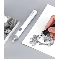 Radiera Electrica, Flippy, pentru Schite si Arta, Grosime Varf 3 mm/5 mm, Baterii 2 x AA (neincluse), din ABS, Alb