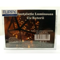 Instalatie de Craciun cu Baterii Fir Transparent  Tip Sir 5 m 50 LED -uri Mov