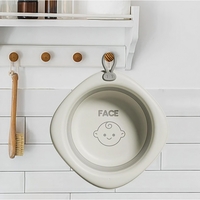 Cada Pliabila pentru Baie pentru Copii, Flippy, Cadita pentru Bebelusi, Model Romb pentru Fata, Gri, 31.5x31.5x3.5 cm, 3L