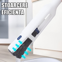 Set Mop Telescopic cu Galeata Pliabila, Flippy, Gri, 32 cm, Maner Reglabil 140 cm, Sistem de Stoarcere Usor si Eficient