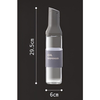 Dispenser pentru Ulei, Flippy, Deschidere si Inchidere Automata a Rezervorul, cu Inductie Gravitationala, 500 ml, 29.5x6x6 cm, Gri
