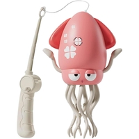 Caracatita Dansatoare, Flippy, +3 Ani, 3 Moduri, din ABS, Incarcare USB, cu Undita Inclusa, 12.6 x 7.6 x 20.7 cm, Roz