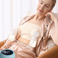 Pompa de San Electrica 2 in 1, Flippy, cu 2 Biberoane, Capacitate 180 ml, Incarcare USB Tip C, 1200 mAh, 2 Moduri, 9 Viteze, Albastru Transparent