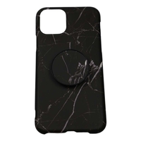 Husa protectie pentru Apple iPhone 7/8/SE 2020 Soft IMD TPU Marble Negru cu Suport inclus