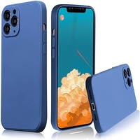 Husa protectie compatibila cu Apple iPhone 11 Pro Liquid Silicone Case Albastru inchis