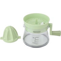 Storcator de Citrice Manual, Flippy, Rezistente, Usor de Folosit si Depozitat, Durabil, Calitativ, 16.5x13cm, Transparent/ Verde