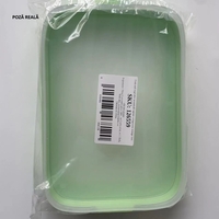 Recipient de Depozitare Alimente, Flippy, Etans, pentru Frigider, din Plastic, Mentinere Proaspata, Reutilizabil, Rezistent la Temperaturi Extreme, 22x14.7x5 cm, Verde