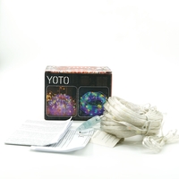 Instalatie de Craciun Flippy, liniara, cu 200 micro LED-uri, 20 m, 220V, conectare la retea, cu 8 jocuri de lumini, interior/exterior, fir transparent, 3 fire cupru, multicolora