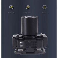 Lanterna LED de Montat pe Cap, Flippy, cu Raza Lunga de Zoom, Far Telescopic, Reglabil, Rezistent la Apa, pentru Pescuit in Aer Liber, Camping, Lumina Puternica, Lanterna, 7x4.5x6 cm, Negru