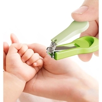 Set 4in1 de Ingrijire Unghii pentru Bebelusi, Flippy, Cutie de Depozitare Tip Cerb, 0-6 Ani, 11 x 6 x 11 cm, Verde