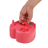 Pompa Electrica Pentru Umflat Baloane, 600 W, in Forma de Inima, Doua Capete de Umflat, din Plastic, Rosu