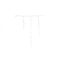 Sectiune de Craciun Flippy® Tip Turturi, 8 jocuri de lumini Sectiu 5 m, 143 LED-uri, Interconectabila, Fir Alb, Alb Cald