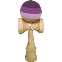 Jucarie Interactiva Kendama Profesionala, Flippy, din Lemn, 18 x 7 x 6 cm, Joc de Indemanare pentru Copii si Adulti, Multicolor Purpuriu Mov Lila