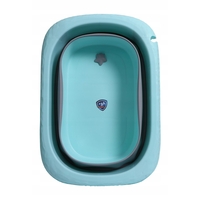 Cada Pliabila pentru Baie, Flippy, din PP+TPE, pentru Copii 0-6 Ani, cu Picioare, Suport de Sezut, Scurgere Etans, 80 x 52 x 42 cm, Albastru