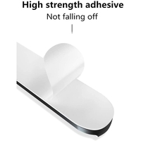 Organizator Cabluri, Flippy, Cable Clips, Fixare Dublu Adeziv, Silicon, 7 Sloturi, Negru