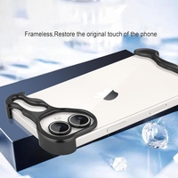 Husa Metalica Compatibila cu iPhone 16 Plus, Flippy, Protectie pentru Colturile Telefonului si Camera, Aliaj, Antisoc, Antizgariere, Negru