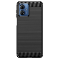 Husa de Protectie pentru Motorola Moto G14, Flippy, Protectie 360, din TPU cu element de Carbon, Anti Alunecare, 1.8 mm, Negru