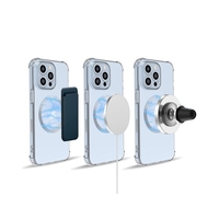 Inel Magnetic MagSafe Silicone pentru Apple iPhone seria 12 / 13 / 14 Alb