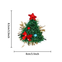 Agrafa de Par, Flippy, Tema Craciun, Model Brad, din Panza, 8.5 x 8 cm, Multicolor