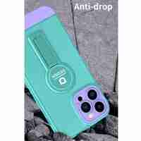 Husa Armor Design cu Stand pentru Apple iPhone XR, Blue/Mov, Suport Auto Magnetic, Wireless Charge, Protectie Antisoc, Flippy