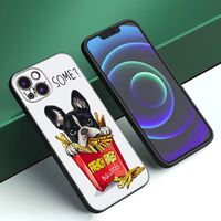 Husa de Protectie, Flippy, Husa de Protectie pentru iPhone 14 Pro Max, din TPU, Imprimeu Bulldog SOME, Alb