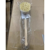 Perie de Curatat Vase si Alimente, Flippy, din Lemn de Fag cu Coada, 24 x 5.8 cm, Perie din Sisal, Crem