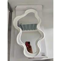 Oglinda de Perete, Flippy, Decorativa, pentru Baie, Dormitor, Sufragerie, Model Minimalist in Forma de Nor, 41x26 cm, Alb