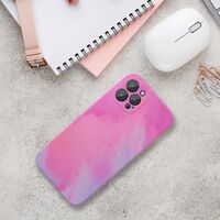Husa protectie Flippy compatibila cu Apple iPhone 12 Mini Tpu Ombre, Roz/Mov