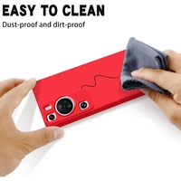 Husa de Protectie, Flippy, pentru Huawei P60 Pro, Liquid Silicon, cu Microfibra pe Interior, Protectie Antisoc, Compatibil Incarcare Wireless, Rosu