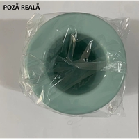 Tava de Gheata din Silicon cu Capac, Flippy, Forma de Gheata pentru Racirea Bauturilor, in Forma de Frapiera, Silicon fara BPA, Cuburi de Gheata, 9x8.5x8 cm, Albastru
