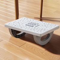 Suport Ergonimic pentru Picioare, Flippy, Plastic, cu Role de Masaj pentru Talpi, pentru Birou, Usor de Transportat, Detasabil, 33.5x24x12 cm, Gri