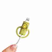 Protectie cablu USB Flippy, din silicon, model 3, multicolor