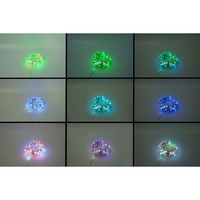 Instalatie Craciun, 10 metri, 100 LED-uri, telecomanda 32 de functii, multicolor RBG, fir cupru, USB, interior, Flippy