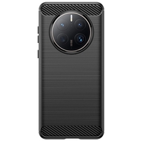 Husa de Protectie pentru Huawei Mate 50 Pro, Flippy, Protectie 360, din TPU cu element de Carbon, Anti Alunecare, 1.8 mm, Negru