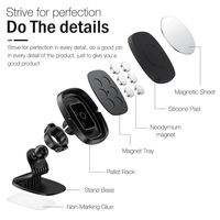 Suport Auto Magnetic Flippy 360 grade cu adeziv, 53 mm, Holder JS - 668, compatibil cu dispozitive intre 4