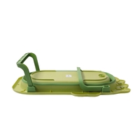 Cada Pliabila pentru Baie, Flippy, din PP+TPR, pentru Copii 0-6 Ani, Model Crocodil, Dop de Scurgere, 80x54x21 cm, Verde