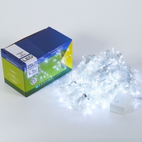 Instalatie de Craciun Flippy® Tip Perdea, 3 x 3 m, 320 LED-uri, Interconectabila, Alb Rece