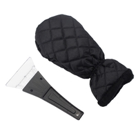 Set Manusa si Racleta pentru Zapada, Flippy, Impermeabila, Izolatie de Bumbac, 31 x 15 cm, Negru
