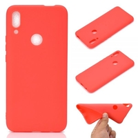 Husa protectie compatibila cu Huawei P Smart Z Liquid Silicone Case Rosu