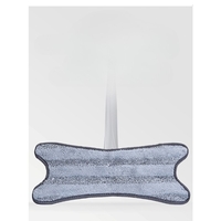 Rezerva Mop Plat, Flippy, din Fibre Superfine, Lavabila, 15 x 38 cm, Argintiu