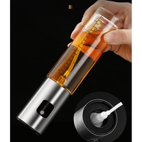 Pulverizator Ulei, Otet, Flippy, din Sticla, 100 ml, Reincarcabil, 18.3 x 4.3 cm, Masura 90 ml, Capac Lucios, Auriu