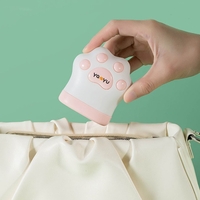 Ruleta Portabila, Flippy, Ruleta mini pentru Copii, Model Labuta de Pisica, cu Prindere, pentru Masurat Diametrul, 5.5 x 6.5 cm, Banda 1.5m, Roz